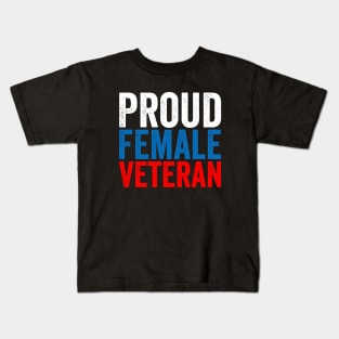 Proud Female Veteran Kids T-Shirt